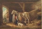 George Morland The Reckoning oil painting